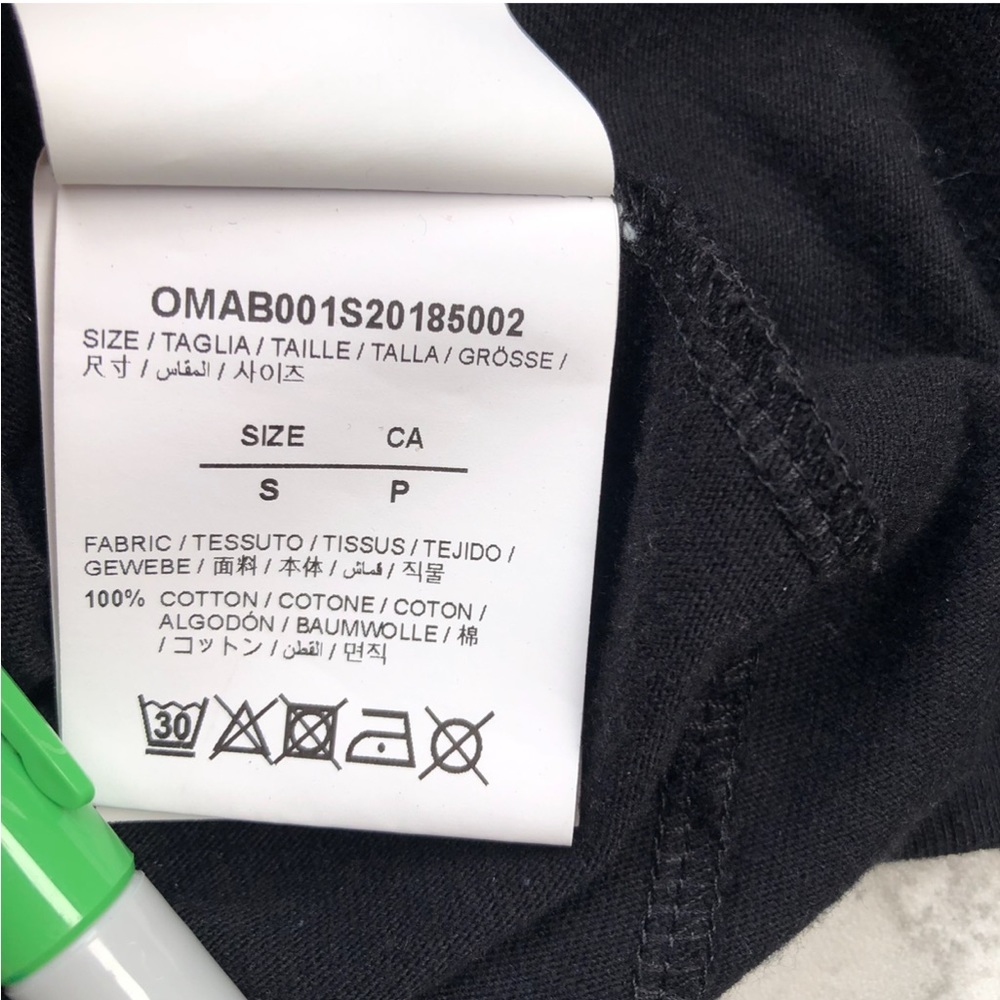 Off-White Black Long Sleeve Fence Arrow T-Shirt Men’s Size Small 100% Authentic - Picture 10 of 10